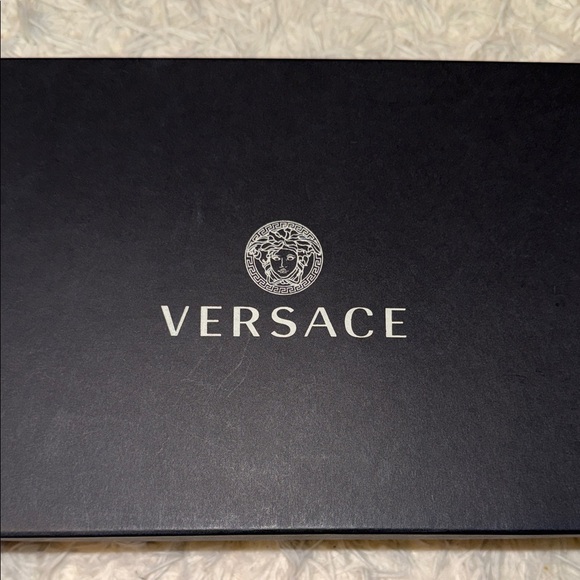 Versace White Heels with Gold Medusa Accent - Picture 6 of 6